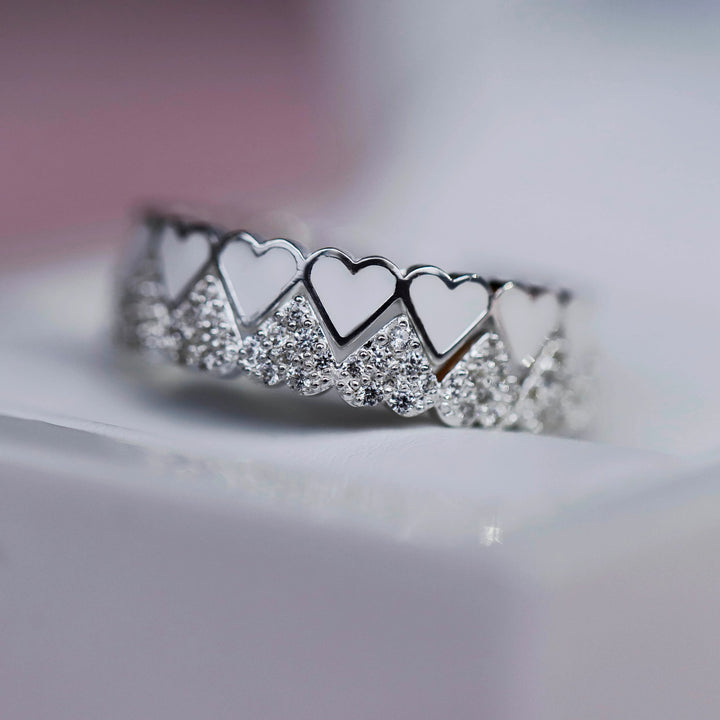 🪞 Mirror of Love inner ring (2/3 addon) in 925 silver sit with zirconia, from the Valentine's Day 2025 collection 🪞