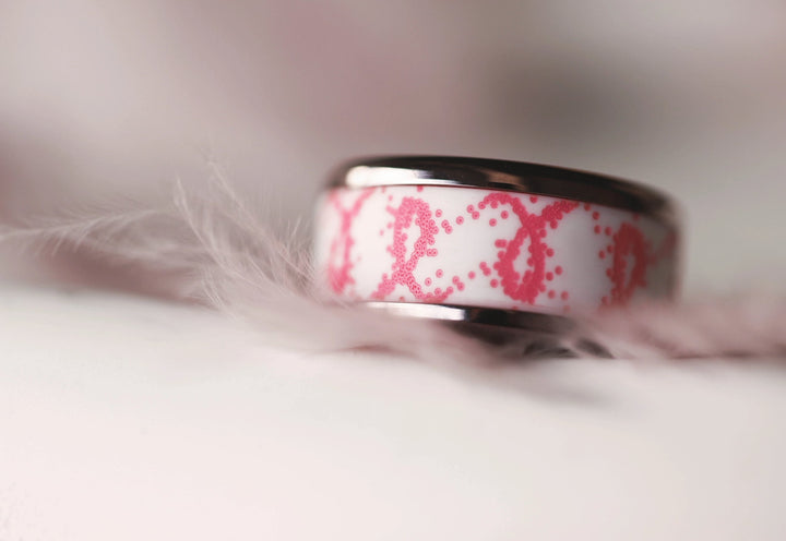 Anneau (addon) in pink polymer, Lili from the Pink October 2024 collection for interchangeable mood ring