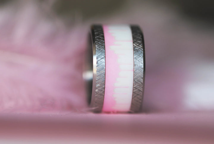 Anneau (addon) in pink polymer, Maria from the Pink October 2024 collection for interchangeable mood ring
