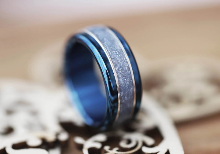 🗻Anneau (addon ou deux tiers) en argent avec émail 02.MAGIE HIVERNALE pour bague mood interchangeable🗻