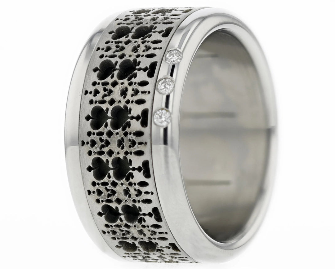 🗻Anneau (addon ou deux tiers) en acier découpé 22.FÉLICITÉ ALPINE pour bague mood interchangeable🗻