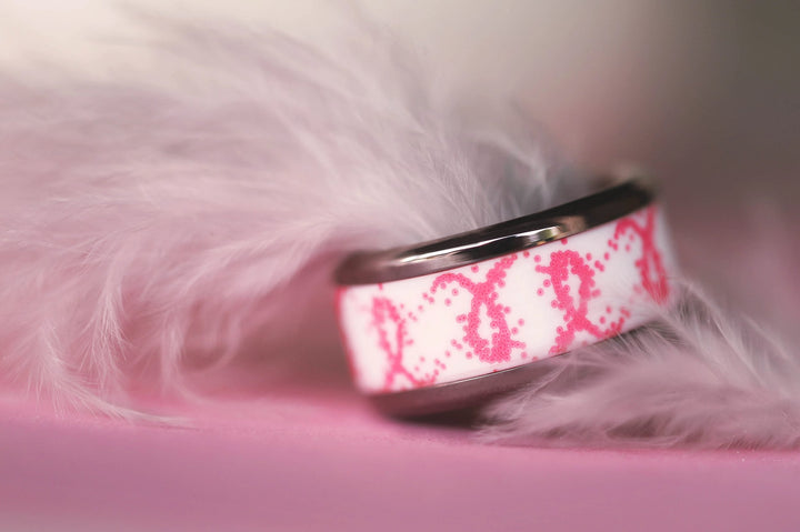 Anneau (addon) in pink polymer, Lili from the Pink October 2024 collection for interchangeable mood ring