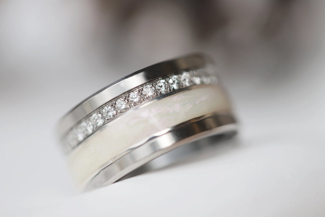 🦌 Anneau (addon ou deux tiers) en argent avec émail 24. NOËL BORÉAL pour bague mood interchangeable 🦌