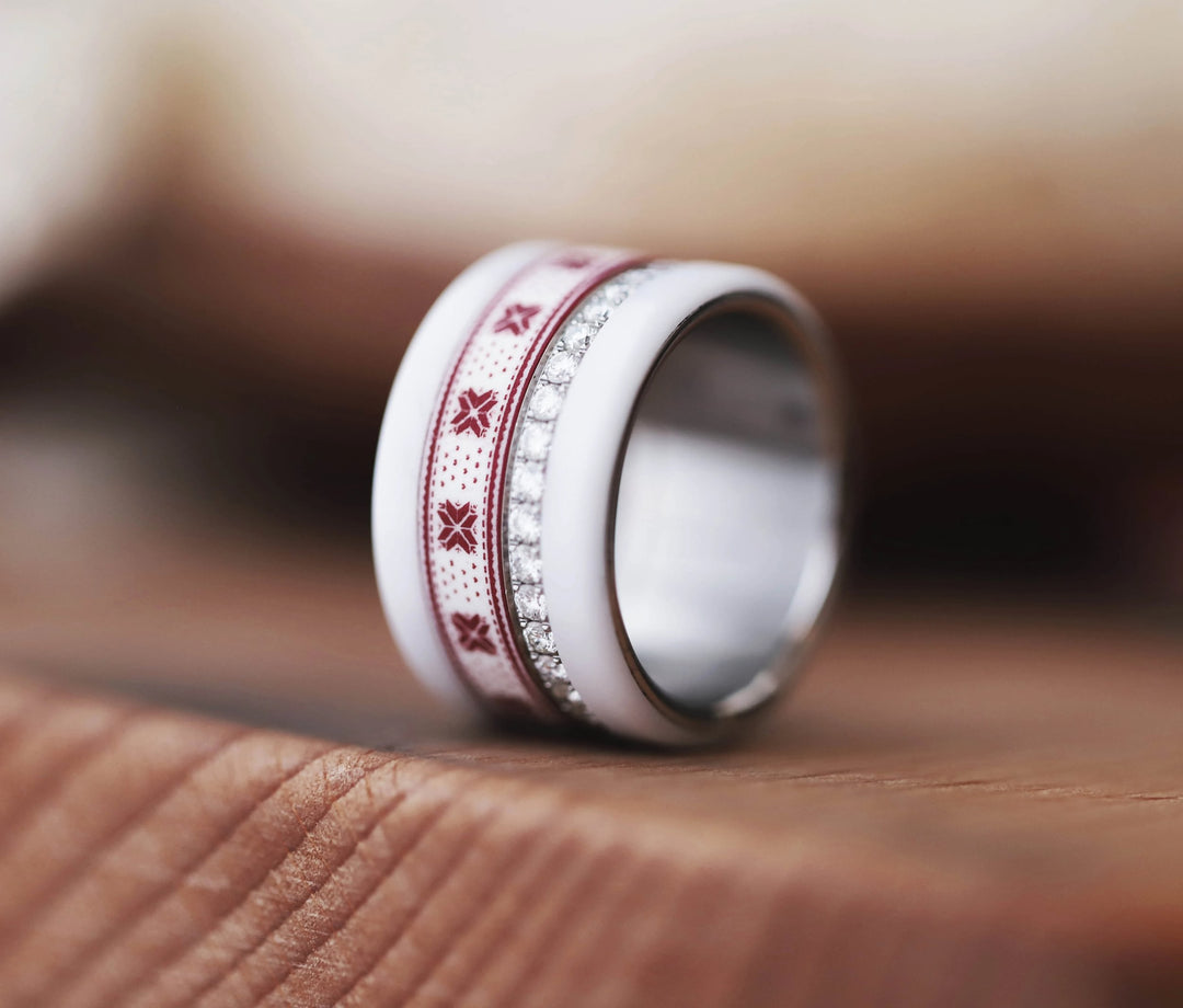 🗻Anneau (addon ou deux tiers) en polymère bordeaux 07. ÉLÉGANCE EN ALTITUDE pour bague mood interchangeable🗻