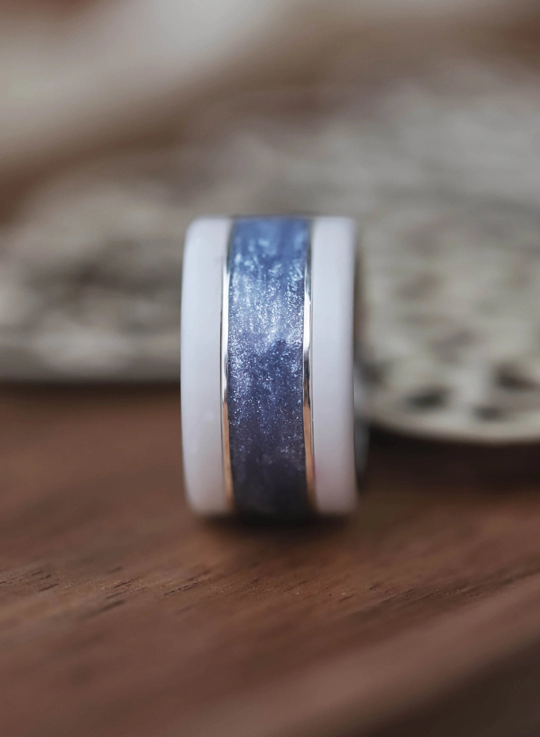 🗻Anneau (addon ou deux tiers) en argent avec émail 02.MAGIE HIVERNALE pour bague mood interchangeable🗻