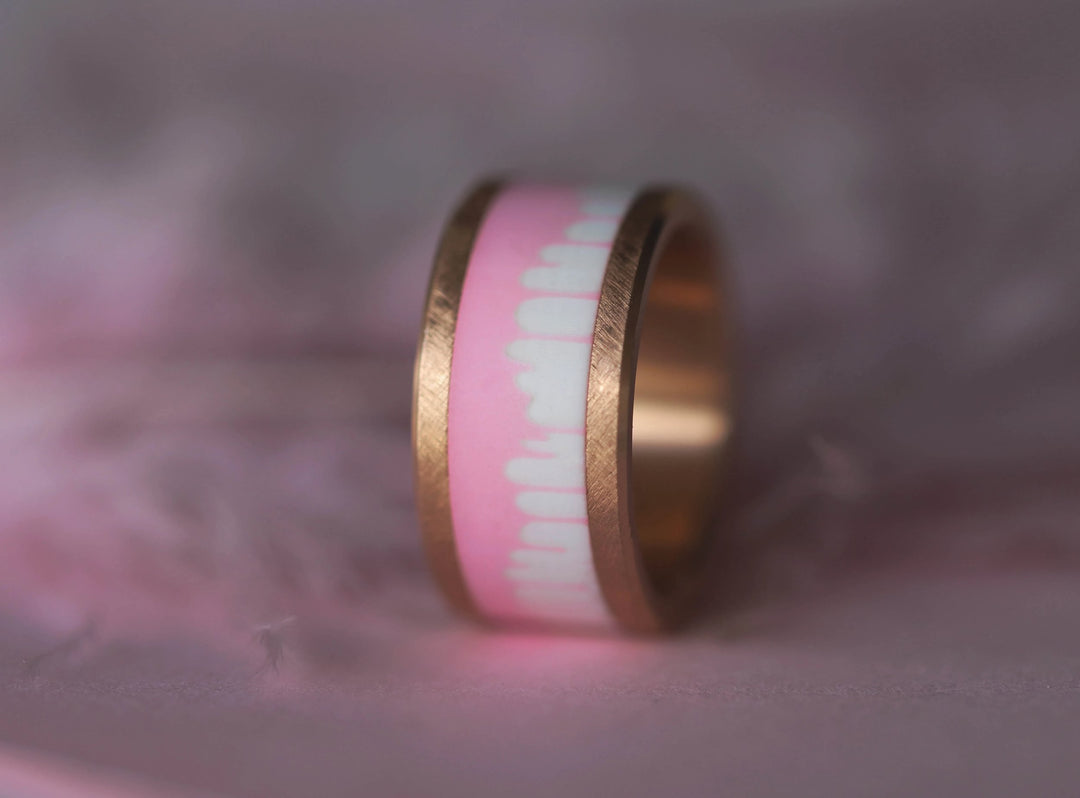 Anneau (addon) in pink polymer, Maria from the Pink October 2024 collection for interchangeable mood ring