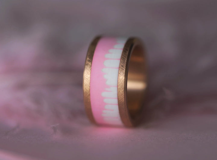 Anneau (addon) in pink polymer, Maria from the Pink October 2024 collection for interchangeable mood ring