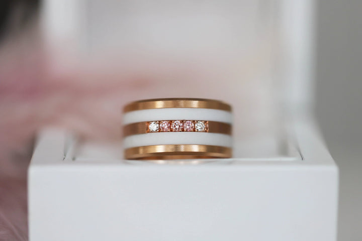 Anneau (2/3 addon) in 9k rose gold, Gold Rose from the Pink October 2024 collection for interchangeable mood ring