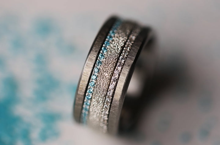 💍 Pack de 2 minis "Aura Céleste" en argent 925 serti de zircons bleus