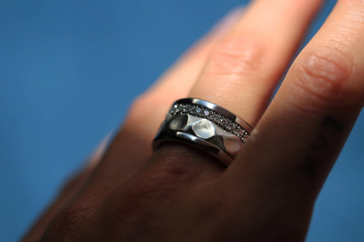 ✨ Limitierte Auflage mood lovers ✨ Innenring (2/3 Addon) "Perlmutt Mond" aus Silber für den auswechsebaren mood Ring