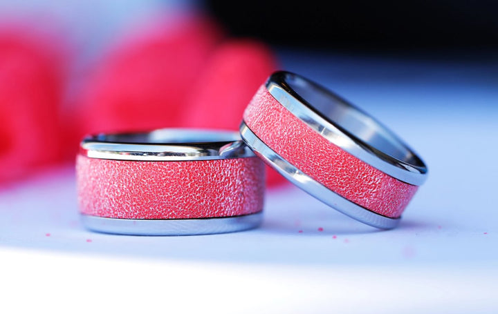 🍓Anneau (addon) en argent 925 "Nova" finition rose intense pour bague mood interchangeable