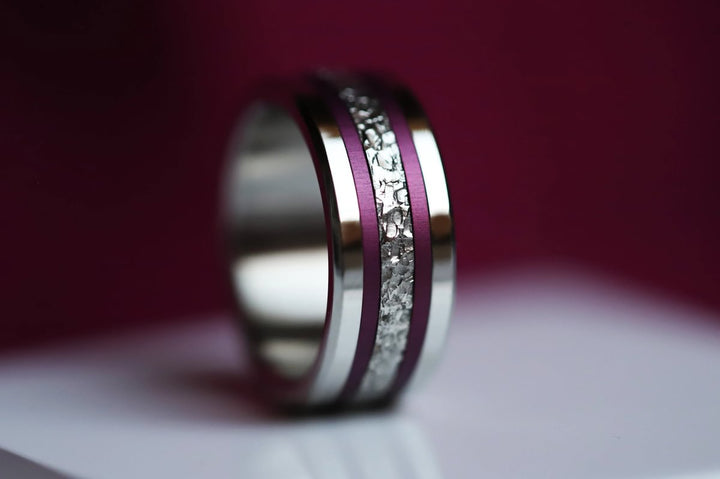 🐙 Pack de 2 minis en aluminium aubergine,  pour bague mood interchangeable