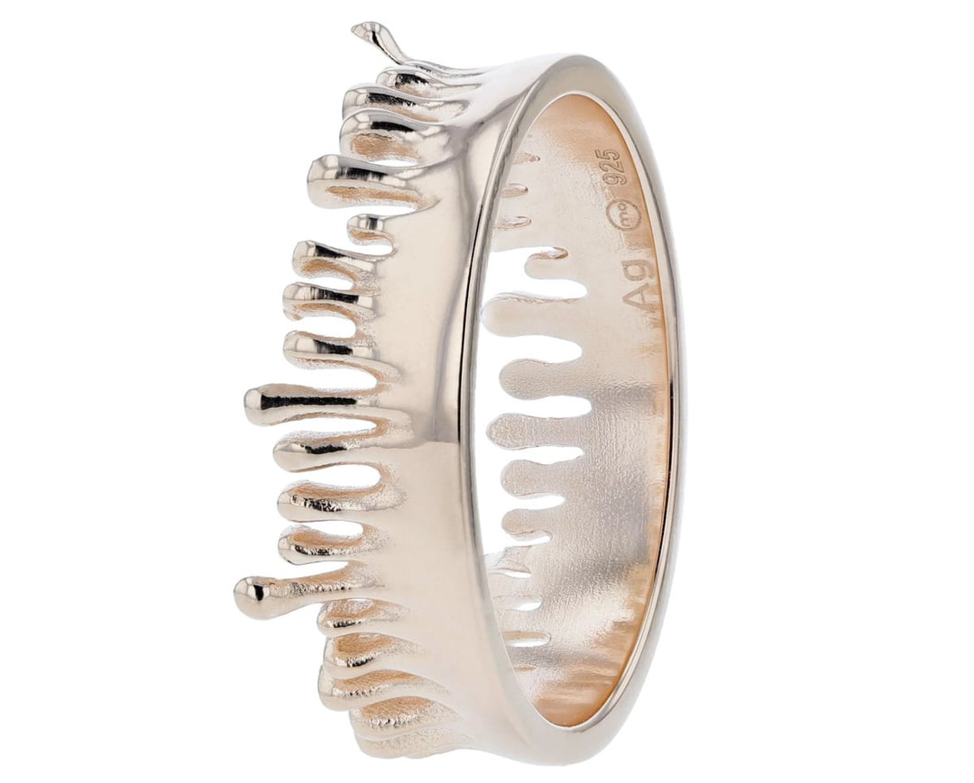🩸Innenring (Addon) aus 925er Silber "Silverblood rose" rotgoldfarbene polierte Ausführung für den auswechselbaren mood Ring