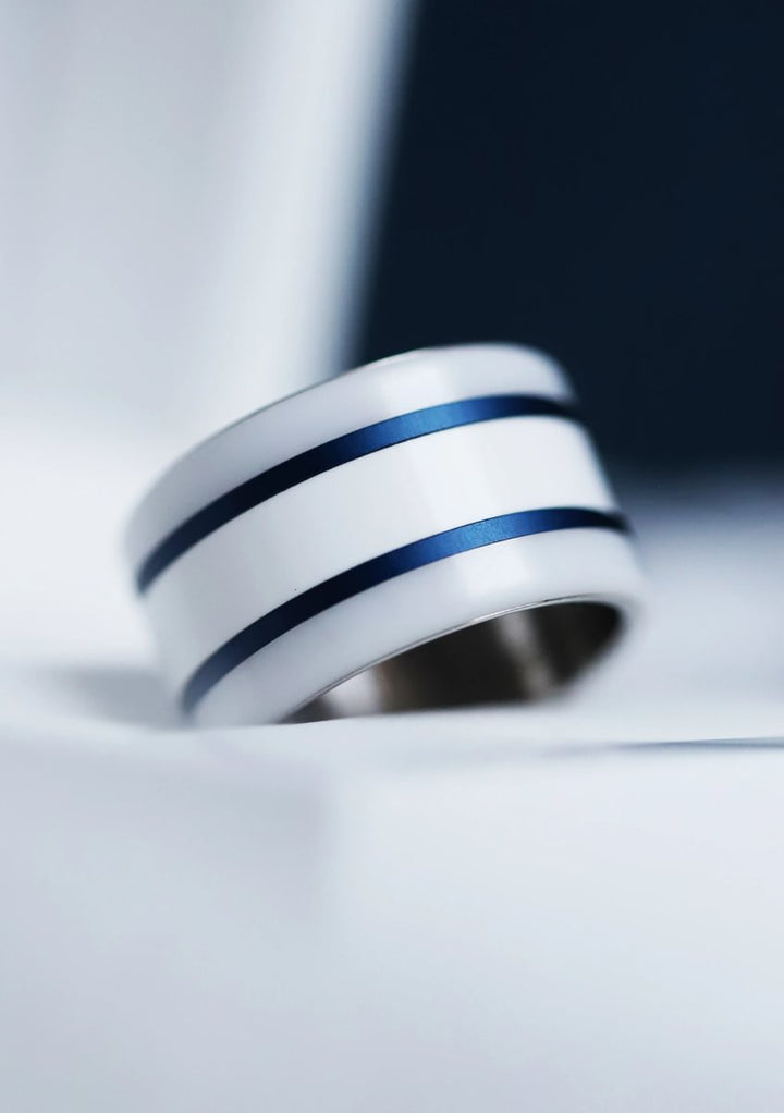 🧿 Pack de 2 minis en aluminium bleu marine,  pour bague mood interchangeable