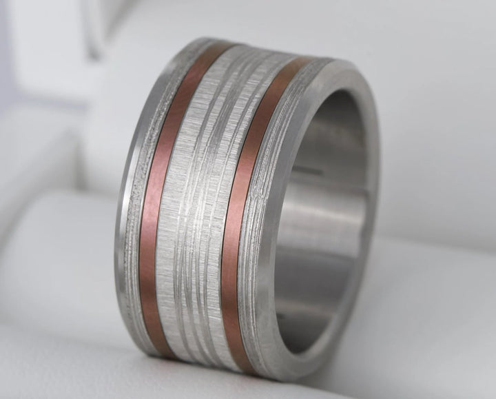 Anneau (deux tiers)  "Halo" en acier inoxydable pour bague mood interchangeable