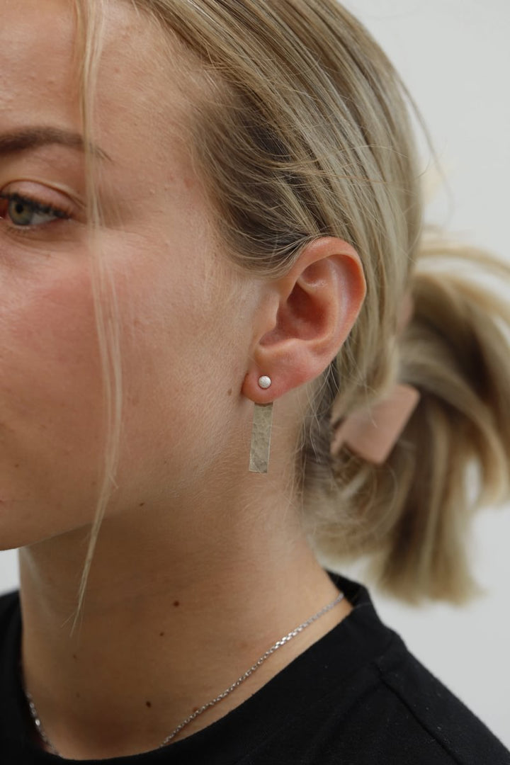 Drop "Gehämmert" mood in 925er Silber (auswechselbarer Ohrschmuck)