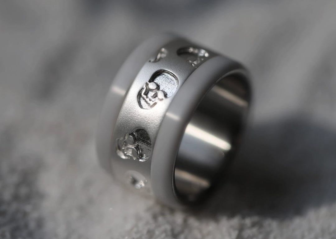 💀 Innenring (Addon) aus 925er Silber "Obskull" für den auswechselbaren mood Ring