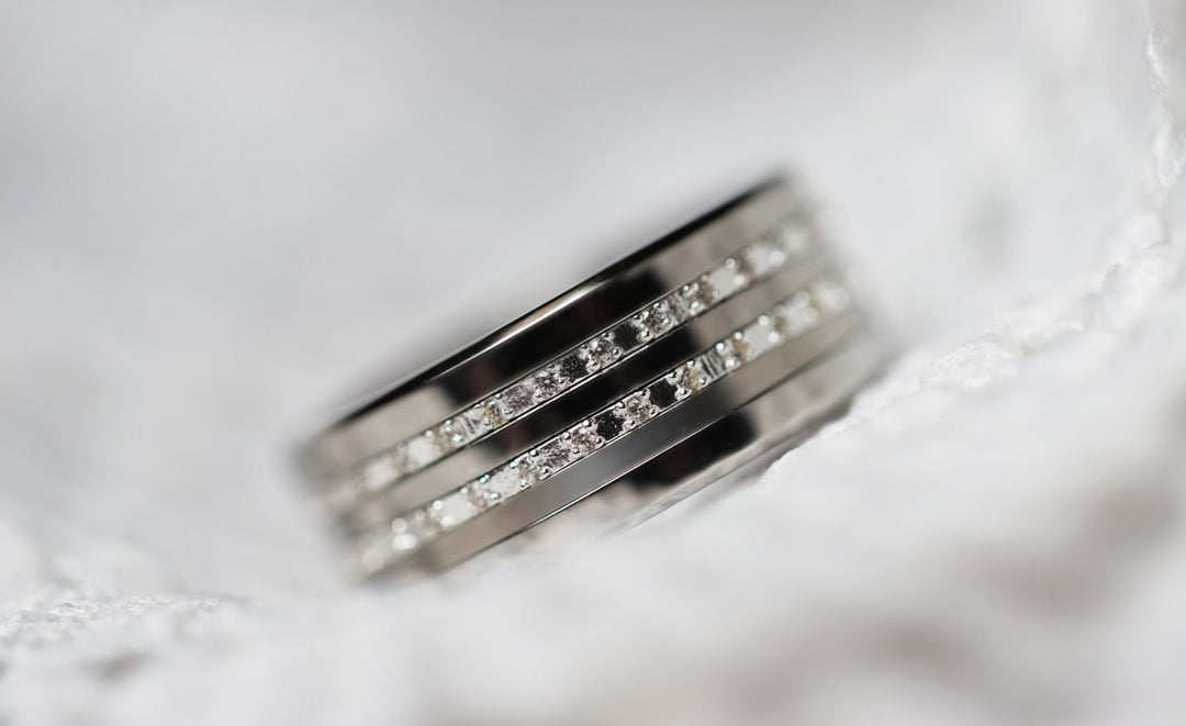 💍 Set of mini addons "Éclipse" in 925 silver set with zircons