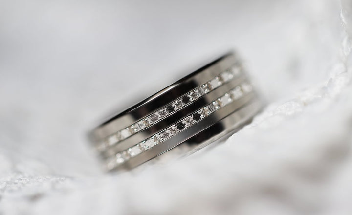 💍 Set of mini addons "Éclipse" in 925 silver set with zircons