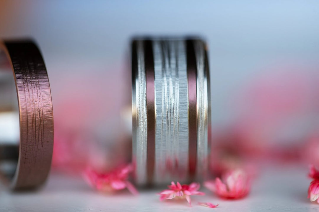 Anneau (deux tiers)  "Halo" en acier inoxydable pour bague mood interchangeable