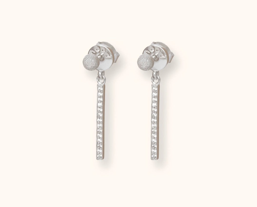 "Clip & Drop Authentische Aura" mood aus 925er Silber mit Zirkonia Steine besetzt (Auswechselbarer Ohrschmuck)