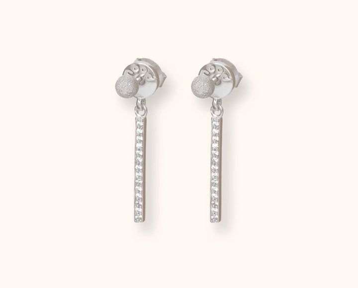 "Clip & Drop Authentische Aura" mood aus 925er Silber mit Zirkonia Steine besetzt (Auswechselbarer Ohrschmuck)
