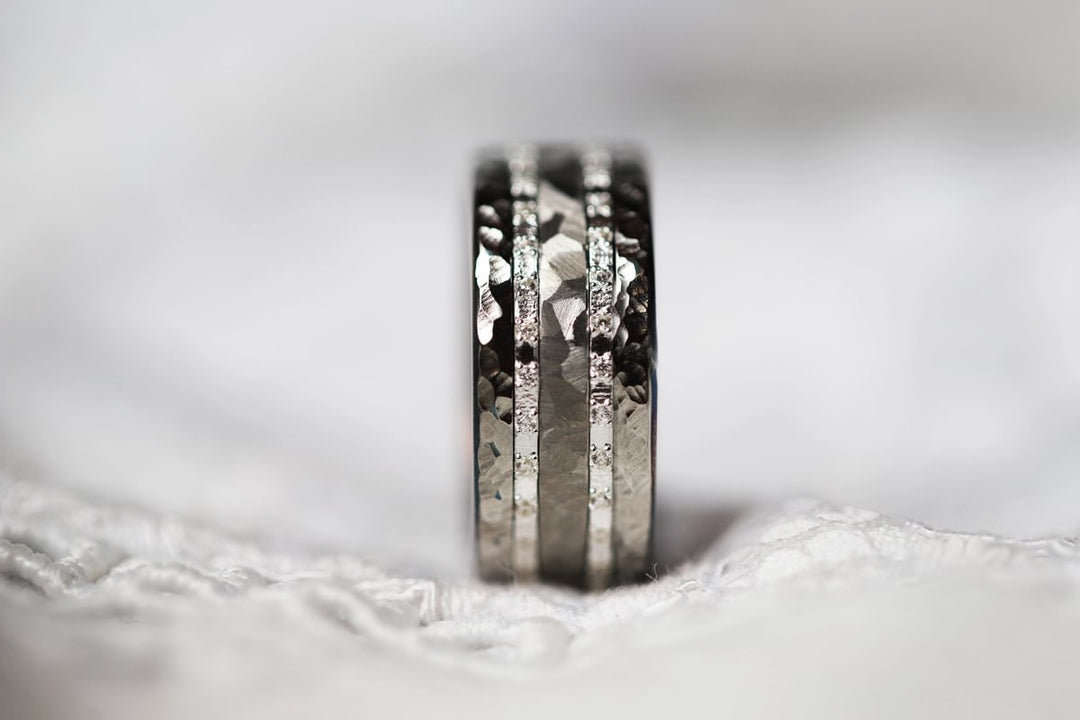💍 Set of mini addons "Éclipse" in 925 silver set with zircons