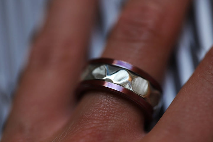✨ Limitierte Auflage mood lovers ✨ Innenring (2/3 Addon) "Perlmutt Mond" aus Silber für den auswechsebaren mood Ring