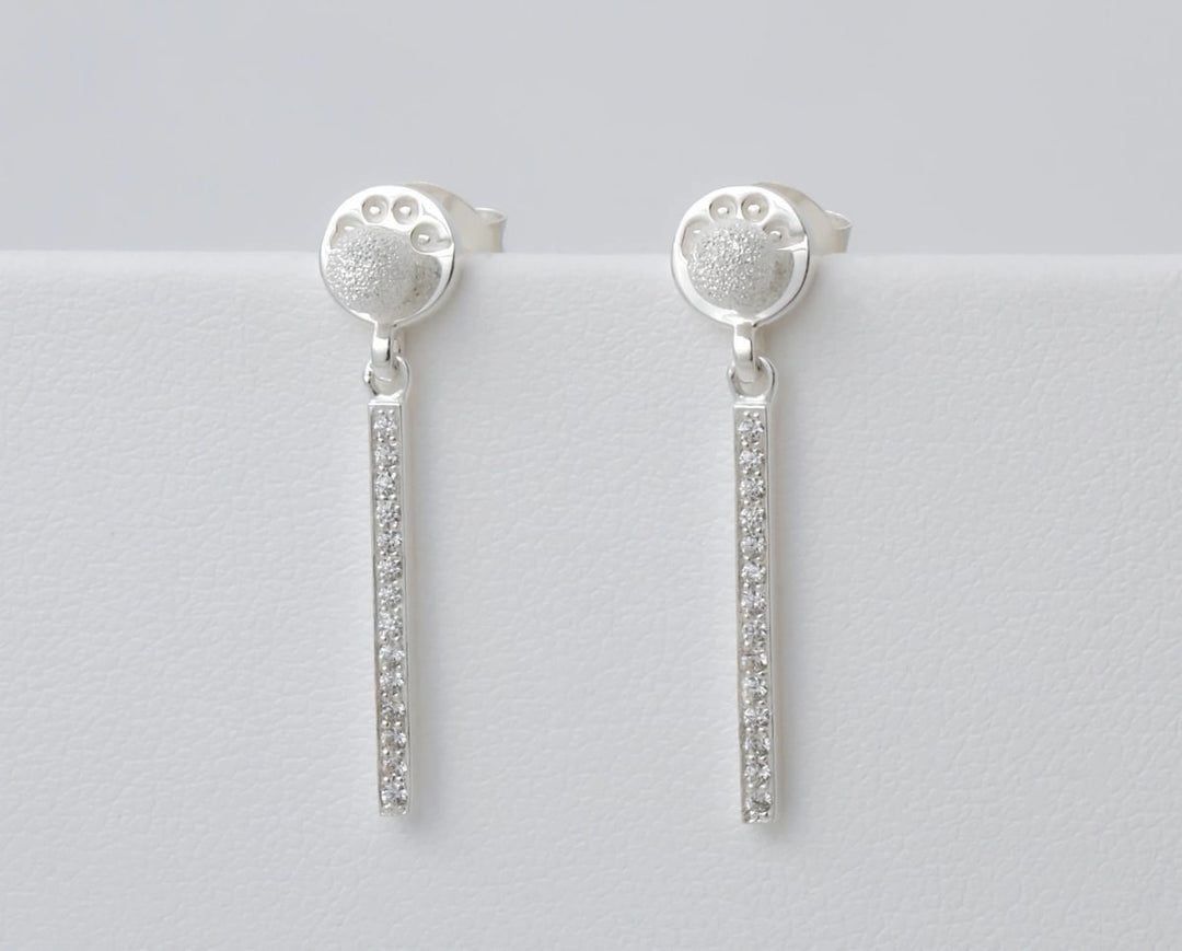 "Clip & Drop Authentische Aura" mood aus 925er Silber mit Zirkonia Steine besetzt (Auswechselbarer Ohrschmuck)
