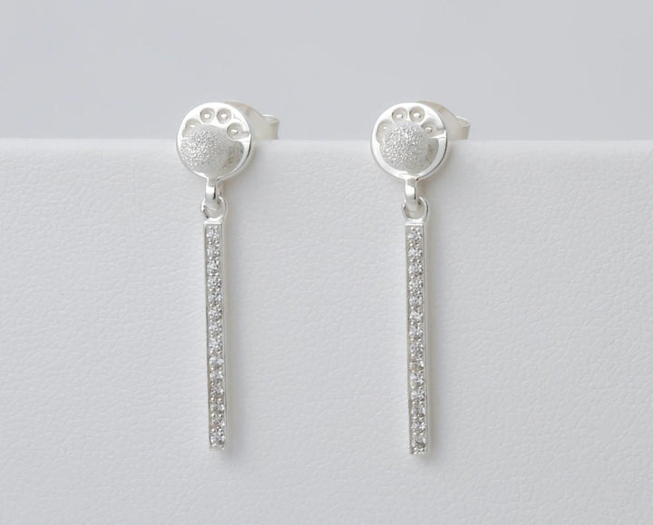 "Clip & Drop Authentische Aura" mood aus 925er Silber mit Zirkonia Steine besetzt (Auswechselbarer Ohrschmuck)