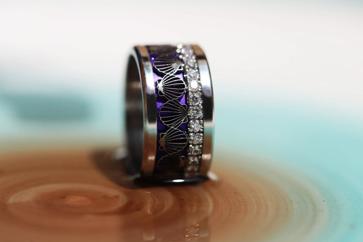Innenring aus geschnittenem Edelstahl "Venera" für mood Ring
