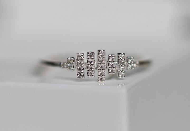Stellera Cut  💠  Mini 3D center en argent 925 avec zircons pour bague mood interchangeable