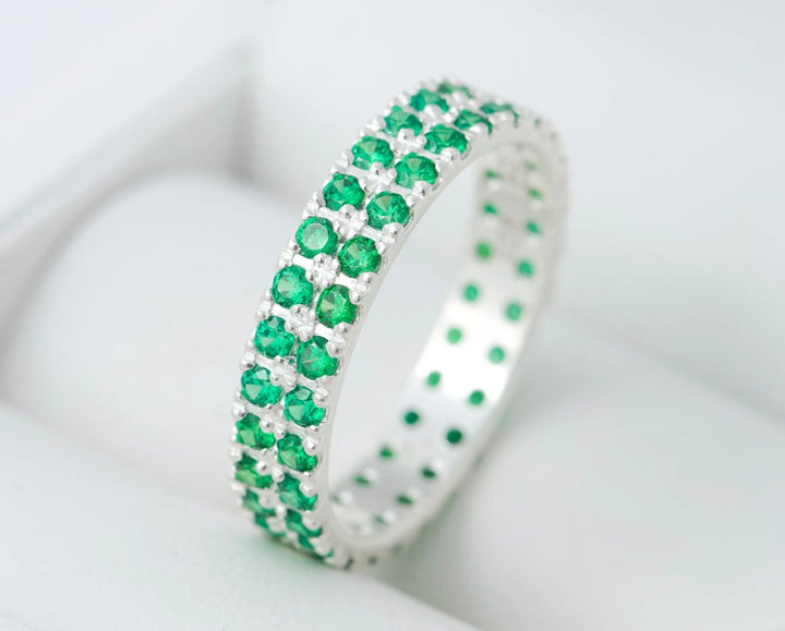 LUMINA vert émeraude - anneau interchangeable en argent 925 pour bague mood
