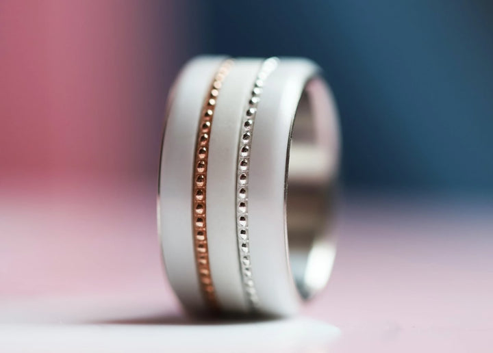 Set von 2 Mini Addons aus 925er Silber "Oasis" Farbe nach Wahl für den auswechselbaren mood Ring