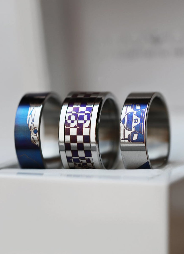 🏆 Set Ausdauer Edition, bestehend aus 3 Innenringen (Addons) aus Titan aus der Sébastien Buemi Kollektion für den auswechselbaren mood Ring