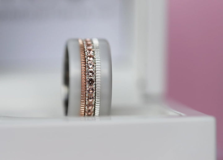 2 Anneaux (pack de 2 minis) en argent 925 "Tessel" pour bague mood interchangeable