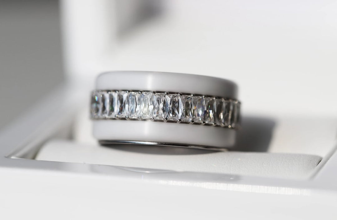 💍 Anneau (addon deux tiers) "Auraline" en argent 925 serti de zircons