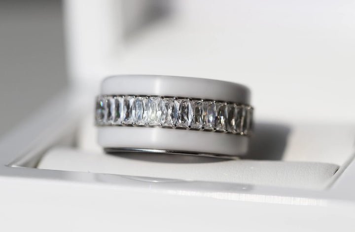 💍 Anneau (addon deux tiers) "Auraline" en argent 925 serti de zircons