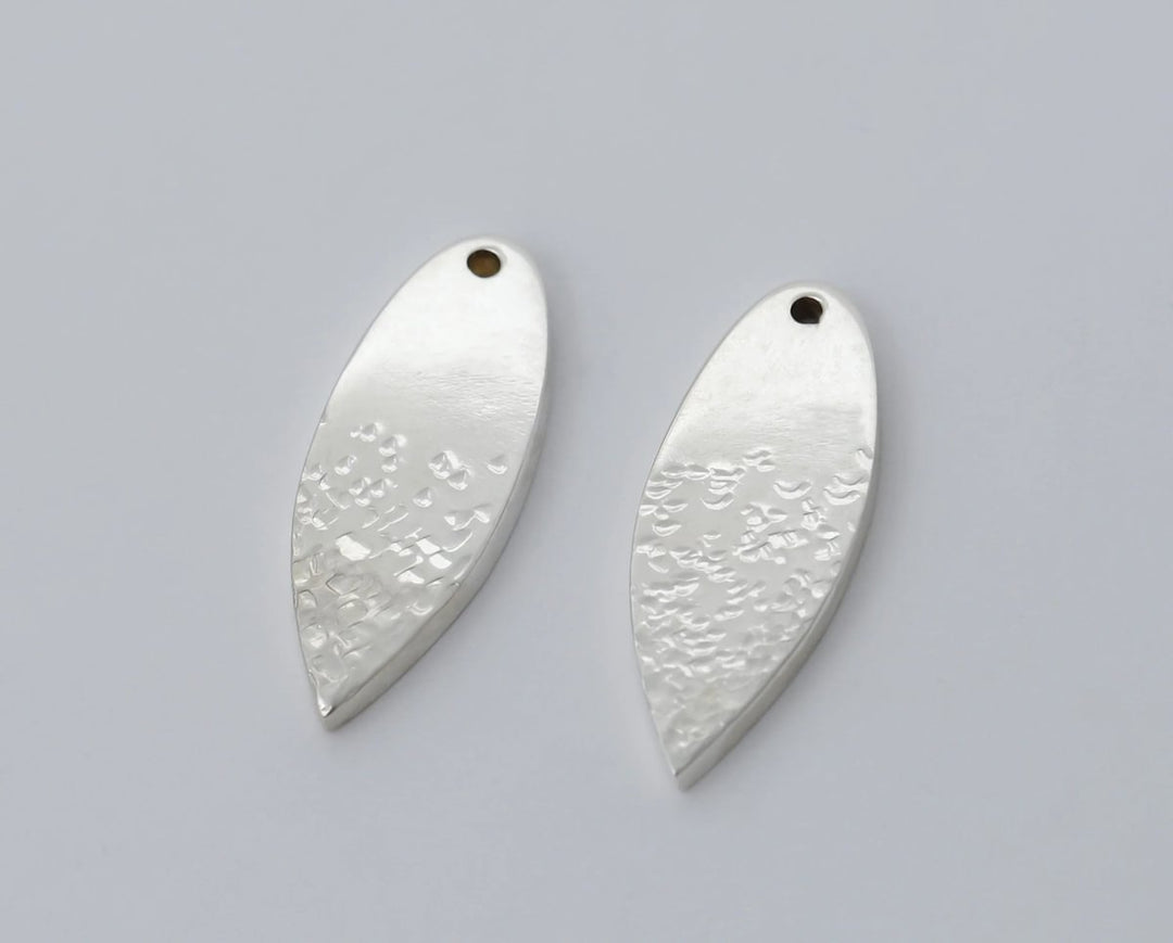 Drop "Geschuppter Opal" mood in 925er Silber (auswechselbarer Ohrschmuck)