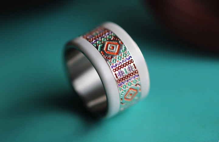 Chalchi Innenring (Addon) aus 925er Silber mit Emaillebeschichtung