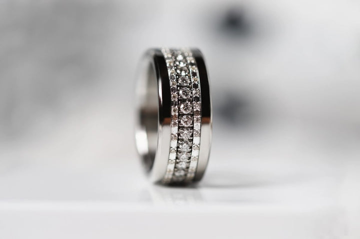 💍 Set of mini addons "Éclipse" in 925 silver set with zircons