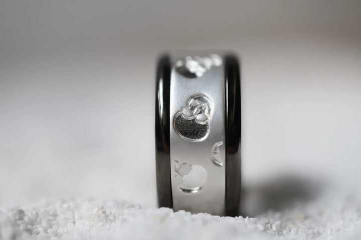 💀 Innenring (Addon) aus 925er Silber "Obskull" für den auswechselbaren mood Ring