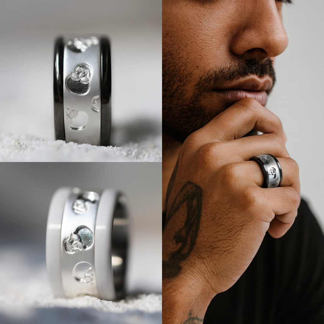 💀 Innenring (Addon) aus 925er Silber "Obskull" für den auswechselbaren mood Ring