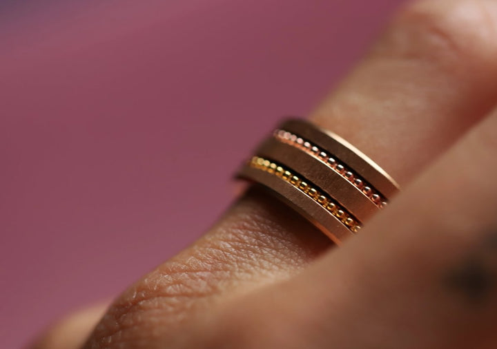 Set von 2 Mini Addons aus 925er Silber "Oasis" Farbe nach Wahl für den auswechselbaren mood Ring