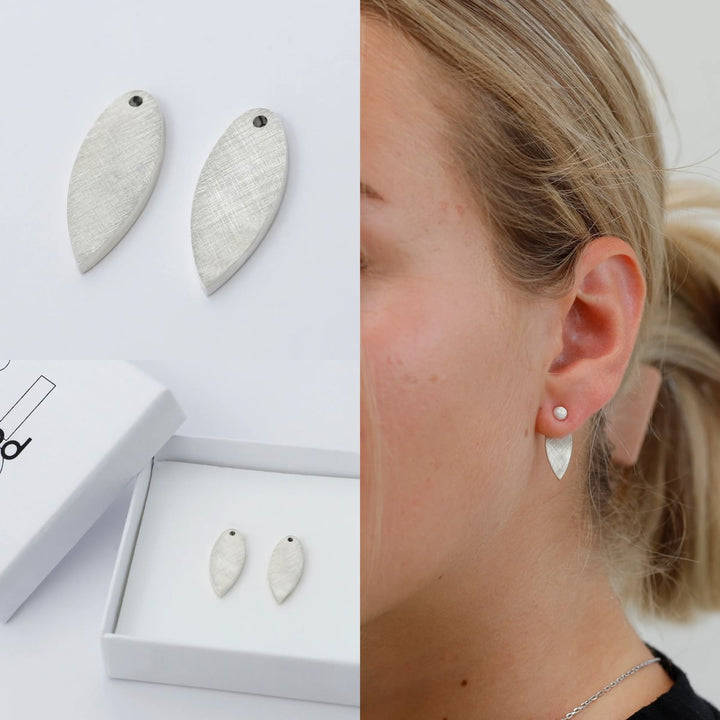 Drop " Gekreuzter Opal" mood in 925er Silber (auswechselbarer Ohrschmuck)