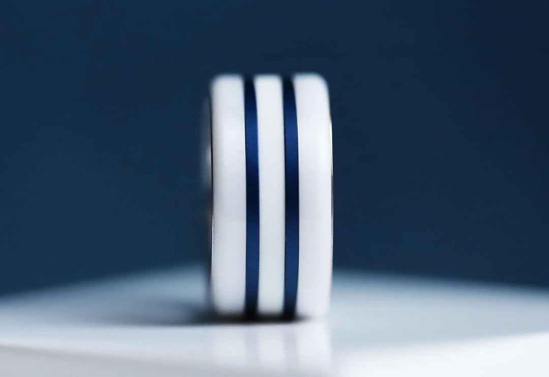 🧿 Pack de 2 minis en aluminium bleu marine,  pour bague mood interchangeable