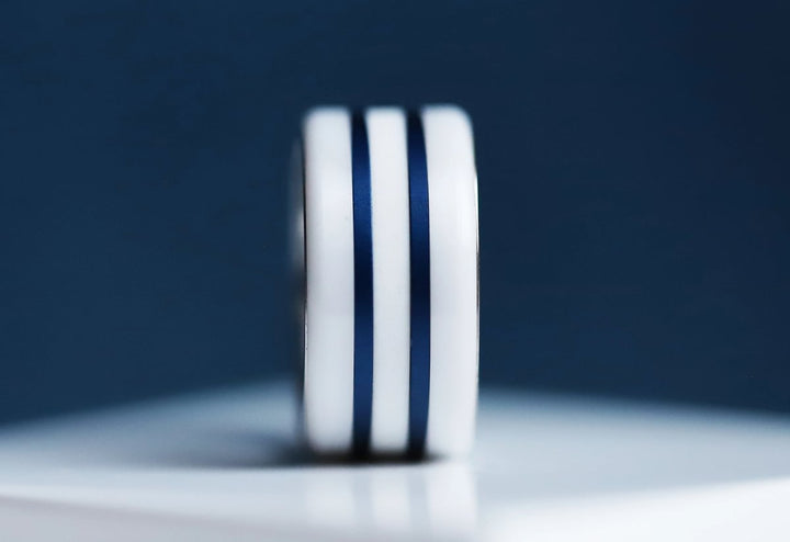 🧿 Pack de 2 minis en aluminium bleu marine,  pour bague mood interchangeable