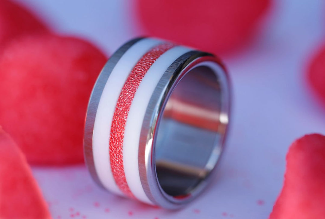 🍓 Anneau (medium) en argent 925 "Tagada" finition rose intense pour bague mood interchangeable