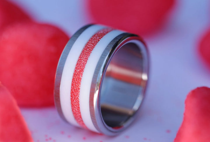 🍓 Anneau (medium) en argent 925 "Tagada" finition rose intense pour bague mood interchangeable