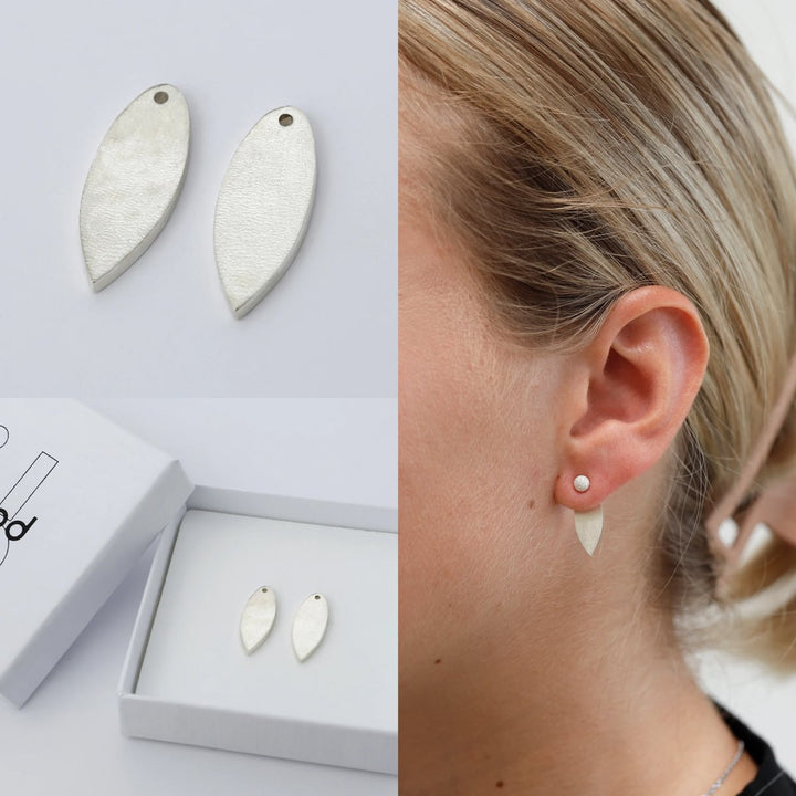 Drop "Opal" mood in 925er Silber (auswechselbarer Ohrschmuck)